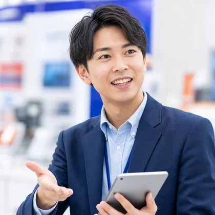 採用事務を担当するスタッフ